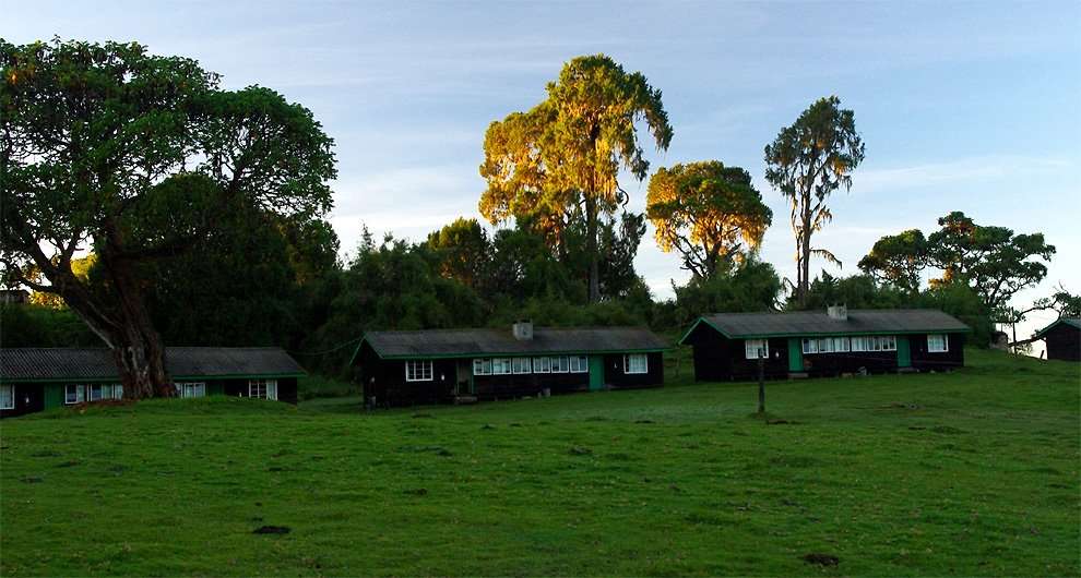 clients having a good time at mt kenya chogoria bandas.